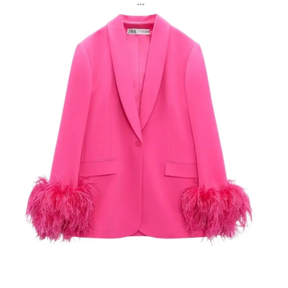 Hot pink zara blazer